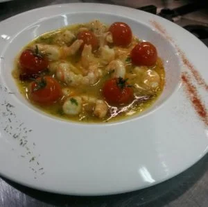 Langostinos a la diabla